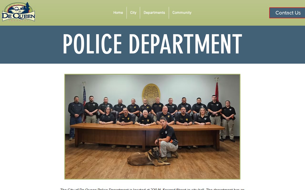 City of De Queen Police Department official page