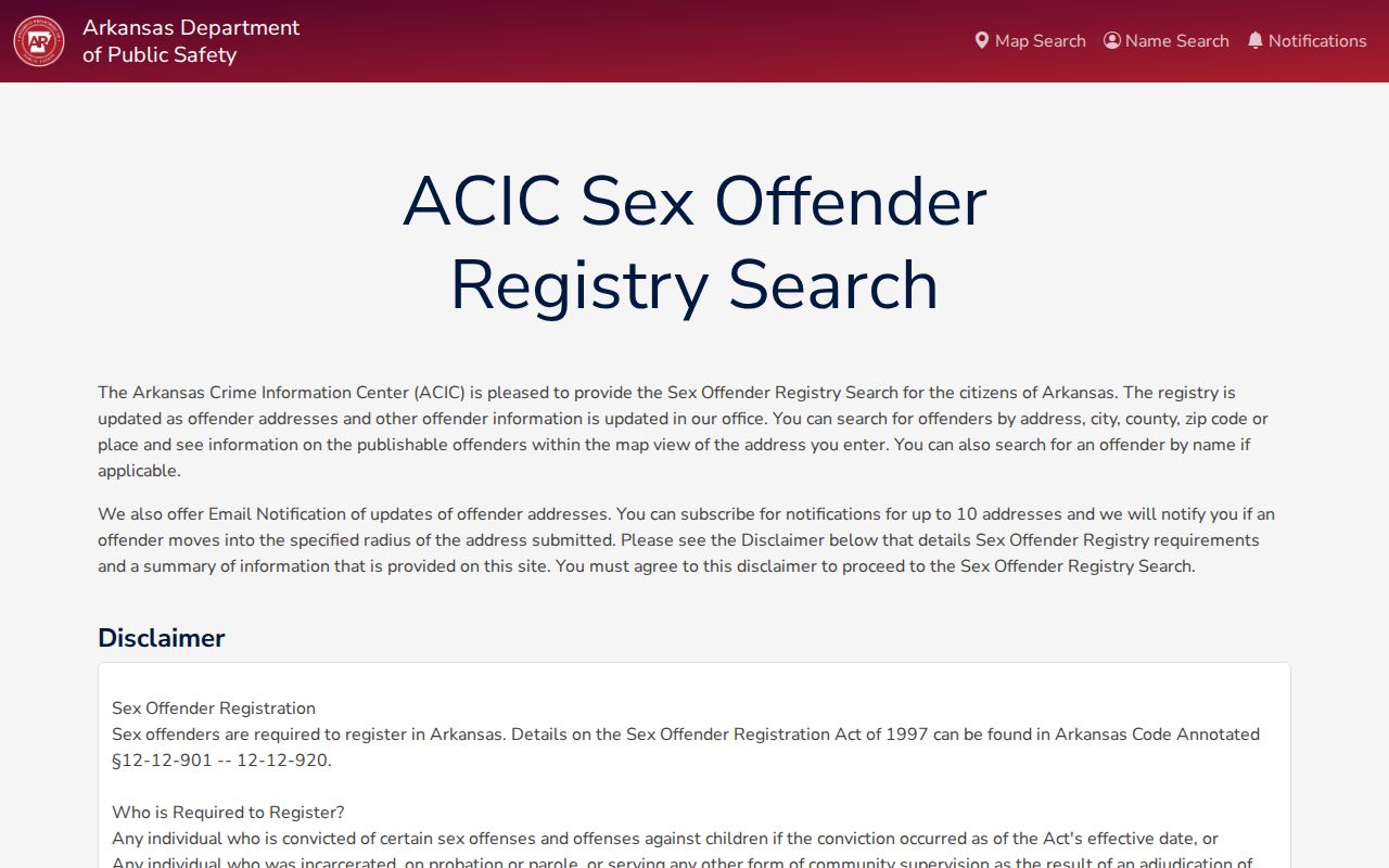 Sevier County criminal history Arkansas sex offender registry