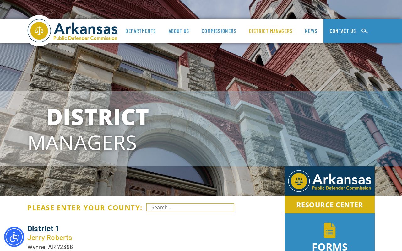 Sevier County criminal records public defender district