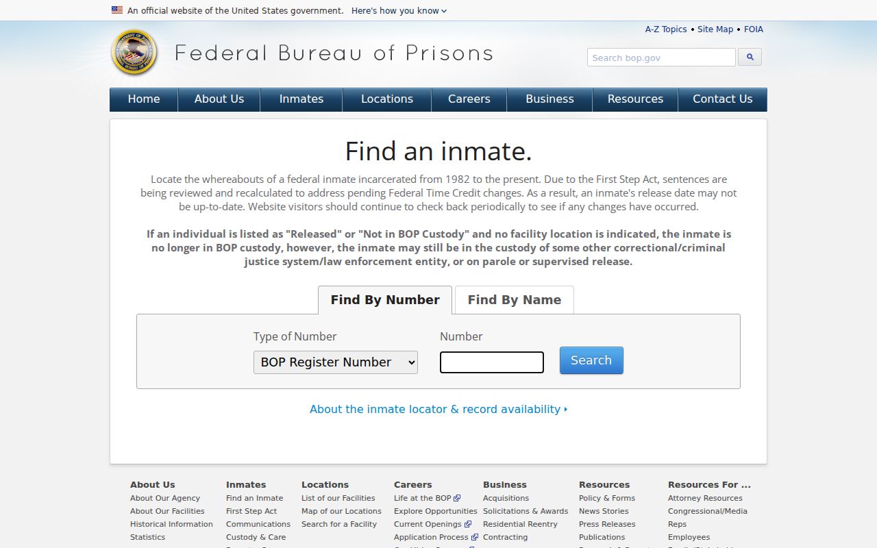 Sevier County criminal history federal inmate locator
