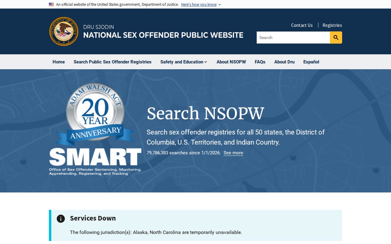 Dru Sjodin National Sex Offender Public Website search